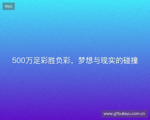 500万足彩胜负彩，梦想与现实的碰撞