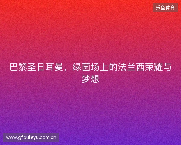 巴黎圣日耳曼,绿茵场上的法兰西荣耀与梦想 巴黎圣日耳曼,绿茵场上的法兰西荣耀与梦想